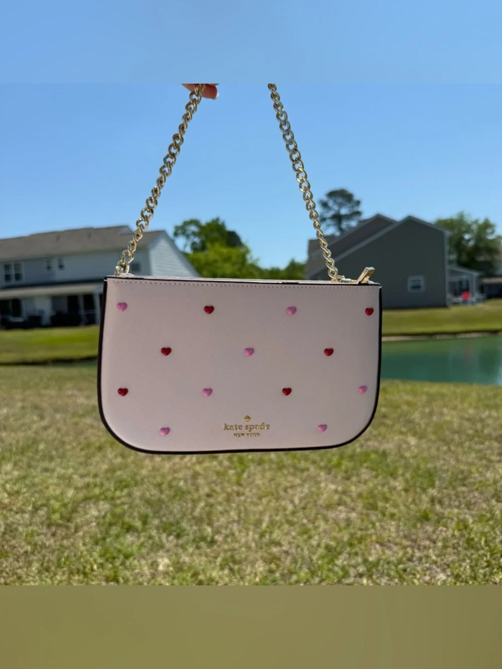 Kate Spade Heart Bag Cream Crossbody Valentine Coquette Mini Purse New